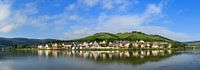 Moselpanorama an einem Sommermorgen mit Wolken von Dennis van de Water Miniaturansicht