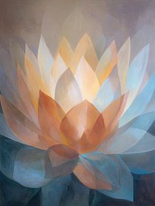 Strahlender Lotus in sanften Farben