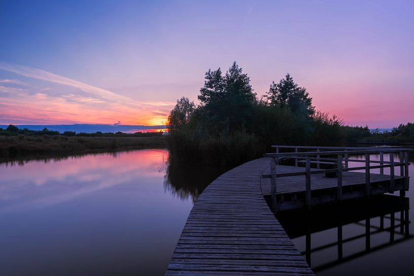 Coucher de soleil sur le polder sud par Inge van der Stoep