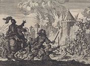 Hollandse troepen bestormen de muur van Tienen, 1635 van Atelier Liesjes thumbnail