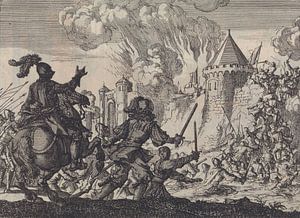 Niederländische Truppen stürmen die Mauer von Tienen, 1635
