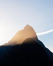 Bergtop met zonsondergang in Nieuw-Zeeland | Gouden Uurtje van Vera Yve thumbnail