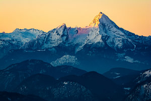 Gipfelglühen am Watzmann