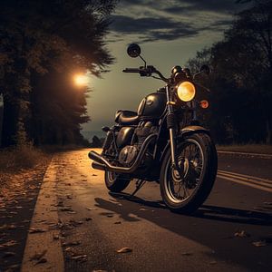 Motorrad Vintage Sonnenuntergang
