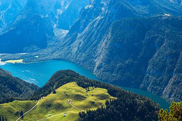 Blick vom Berg Jenner auf den Königssee im Berchtesgadener Land