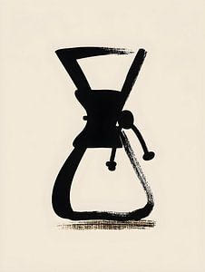 Chemex im minimalistischen Brush-Stil