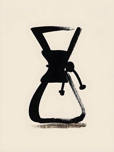 Chemex in minimalistische borstelstijl