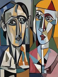 Portrait de deux femmes Style abstrait