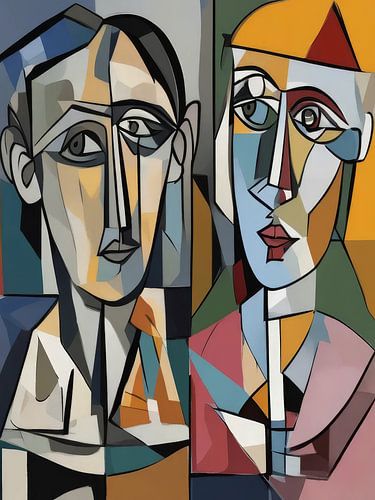 Portrait Of Two Women Style Abstract