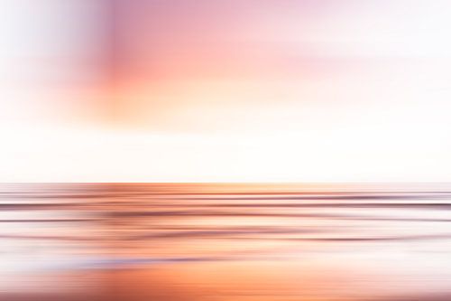 Avondrood boven zee voor de Scheveningse kust