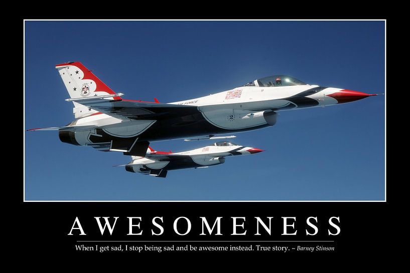 STK107231M-Awesomeness: Inspirerende Quote en Motiverende Poster van Stocktrek Images