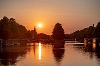 Magical sunset in Utrecht, Holland