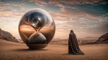 De kosmische zandloper van de eeuwigheid van Klaus Tesching - Art-AI