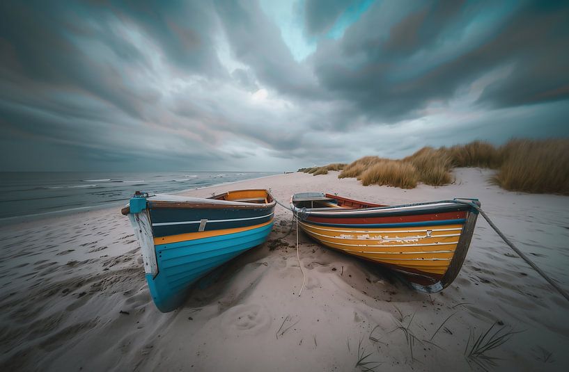 Fischerboot bei Sonnenaufgang von fernlichtsicht