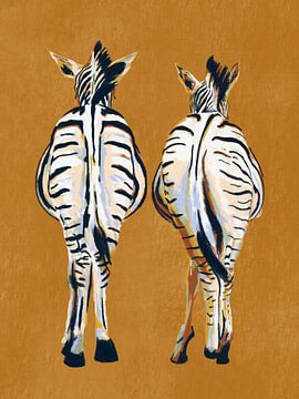 Zebra's van achteren
