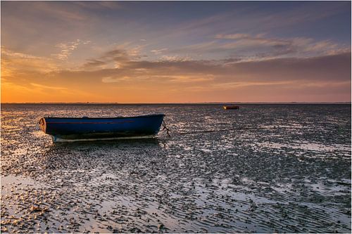 Bootjes bij zonsondergang