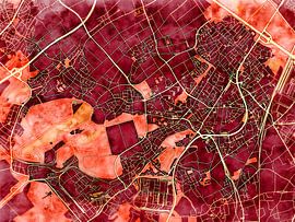 Map of Hürth with the style 'Amber Autumn' by Maporia