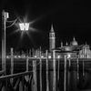VENICE San Giorgio Maggiore Nightscape black and white by Melanie Viola