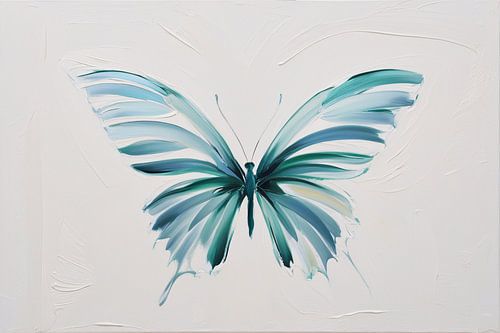 Expressieve abstracte vlinder schilderij