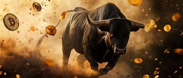 Bull on the move with cryptocurrencies by Poster Art Shop