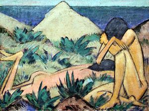 Akte in den Dünen, Anagorie, Otto Mueller - 1919
