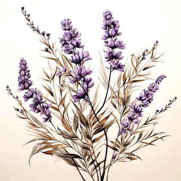 Verfijnde Lavendeltekening van ByNoukk
