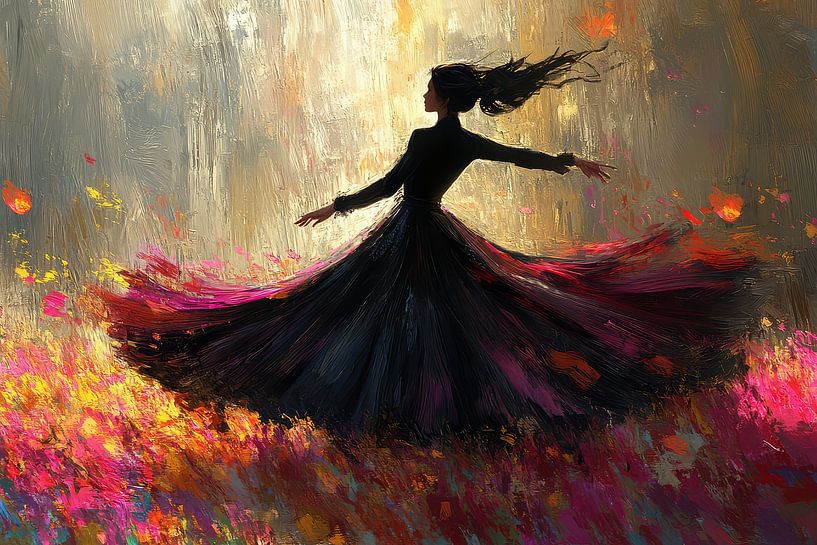 malerisches spirituelles Bild einer tanzenden Frau von Egon Zitter