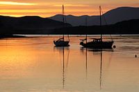 Sailing boats in Ardmucknish Bay near Oban