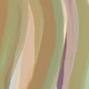 Modern  abstract. Brush strokes in green, brown and taupe by Dina Dankers thumbnail