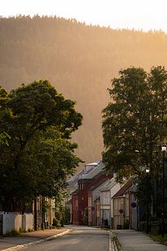 Een van de vele mooie straatjes in Trondheim