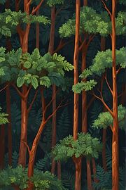 Jungle Wood Trees by Art Kingdom