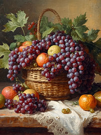 Nature morte classique aux fruits sur dudu artwork