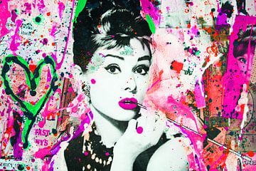 Audrey Hepburn - Liebe von Kathleen Artist Fine Art
