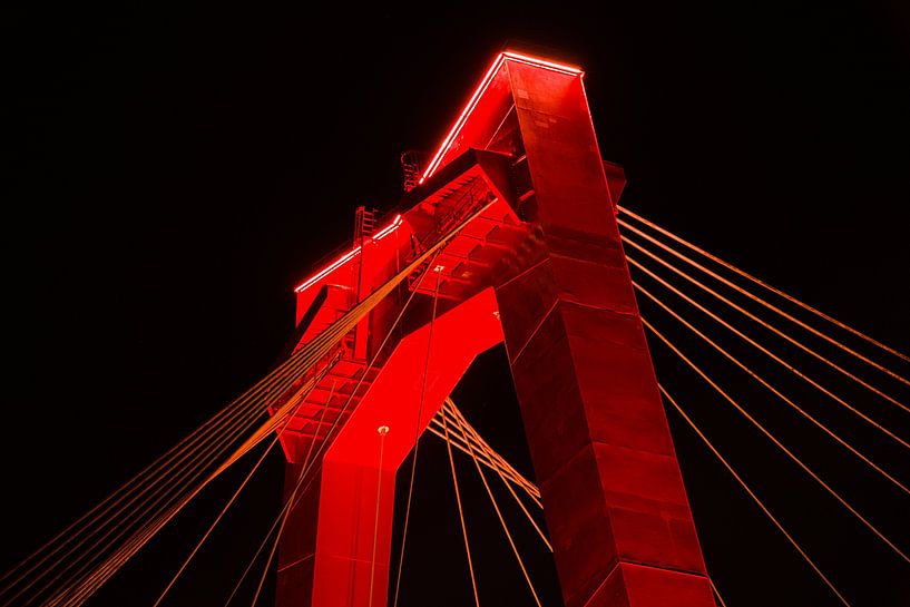 Willems Bridge by night by Arjan de Jong