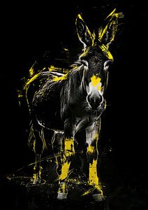 Peinture de l'âne jaune