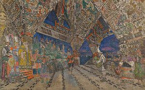 Konstantin Alexejewitsch Korowin - Bühnenbild für Der goldene Hahn (1912)