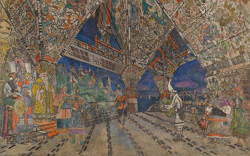 Konstantin Alexejewitsch Korowin - Bühnenbild für Der goldene Hahn (1912)