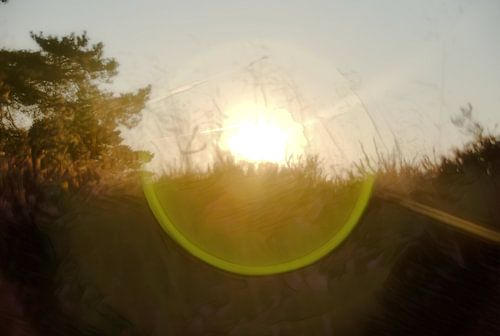De ondergaande zon