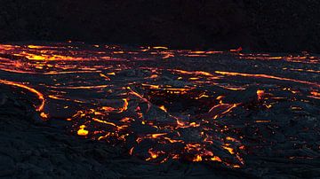 Hete lava stroom van Timon Schneider