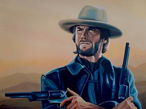 Clint Eastwood painting von Paul Meijering