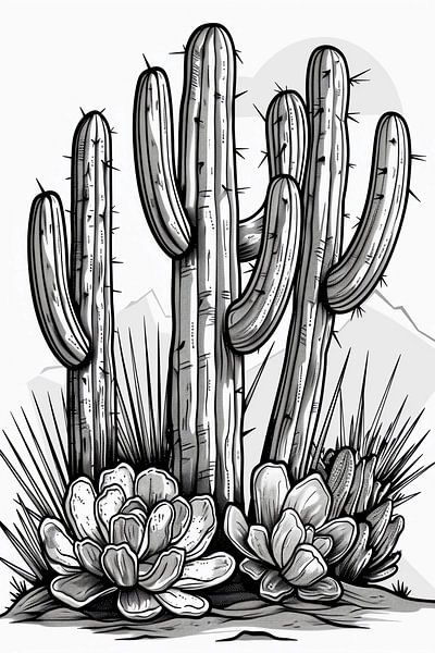 Cactus sketch by haroulita