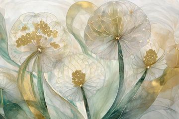 Zijdeachtige bloemen van sieruien (allium) 1 van Pieternel, Fotografie en Digitale kunst