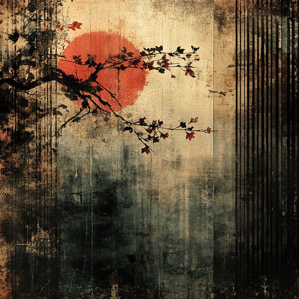 Zen Enso Circles with Geometry japandi by Dream Designs art work