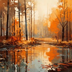 Automne dans la forêt abstrait