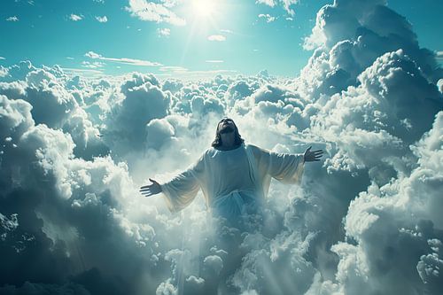 God in heaven on his throne