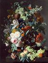 Stillleben mit Blumen und Frucht, Jan van Huysum von Liszt Collection Miniaturansicht