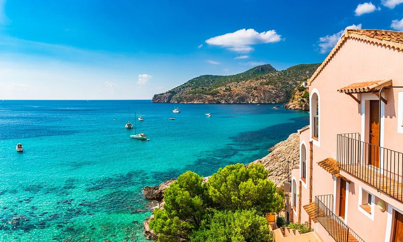 Idyllic view of Camp de Mar, beautiful bay seaside on Mallorca by Alex Winter