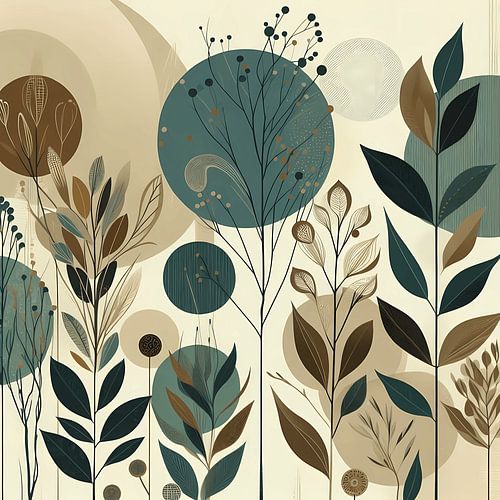 Abstracte botanische harmonie