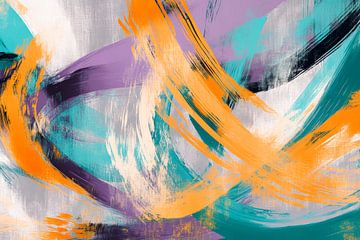 Play of colours of freedom - abstract by Poster Art Shop