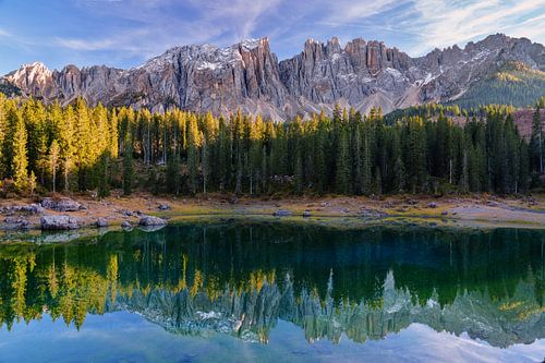 Carezza meer in Zuid-Tirol